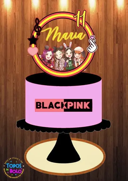 Arquivo de Corte Topo de Bolo Black Pink