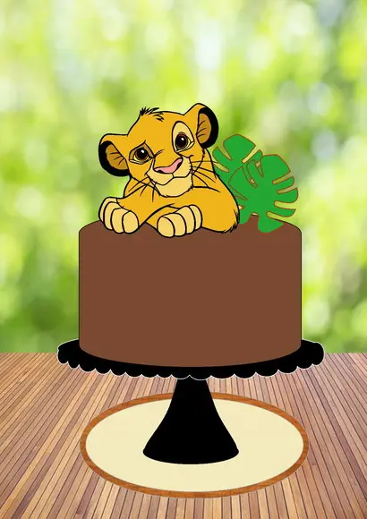 Arquivo de Corte Topo de Bolo Simba Rei Leão