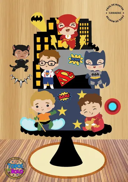 Arquivo de Corte Topo de Bolo Herois Cute