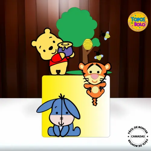 Arquivos de Corte Topo de Bolo Ursinho Pooh 08