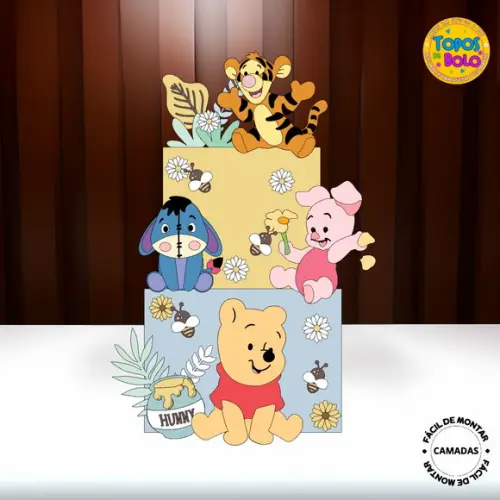 Arquivos de Corte Topo de Bolo Ursinho Pooh 05