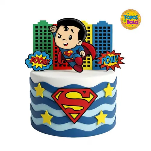 Arquivo Topo de Bolo Super Man Cute