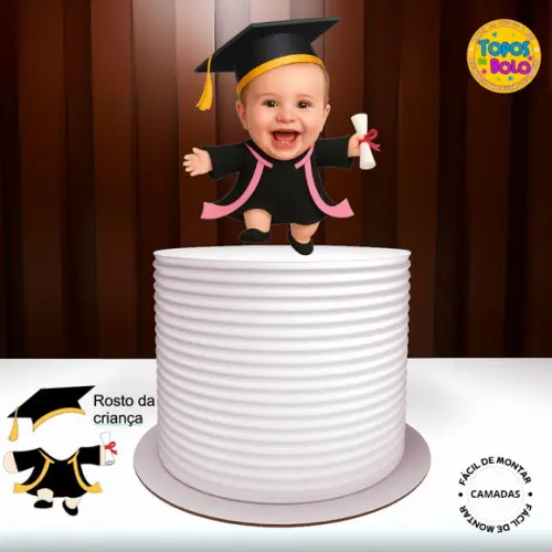 Arquivo de Corte Topo de Bolo Bebe Formatura Camadas