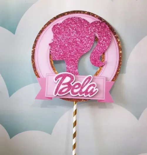 Arquivo de Corte Topo de Bolo Barbie Simples