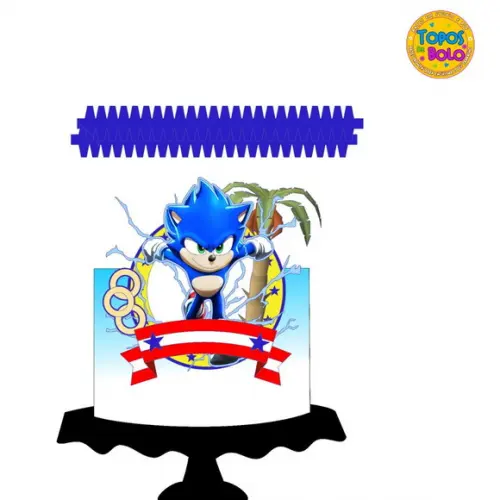 Arquivos de Corte Topo de Bolo Sonic Shark