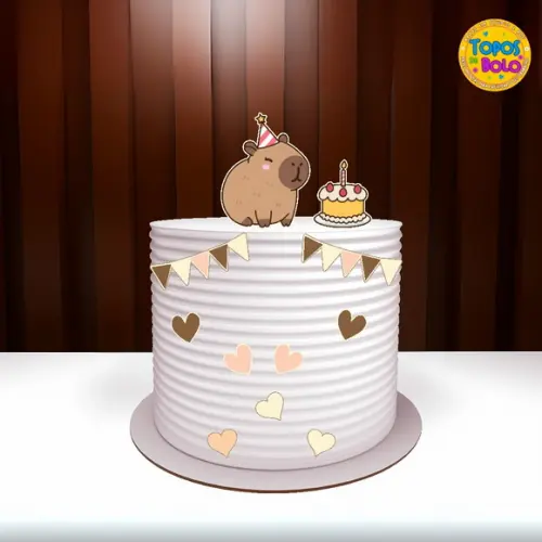 Arquivo de Corte Topo de Bolo Capivara e Bolo