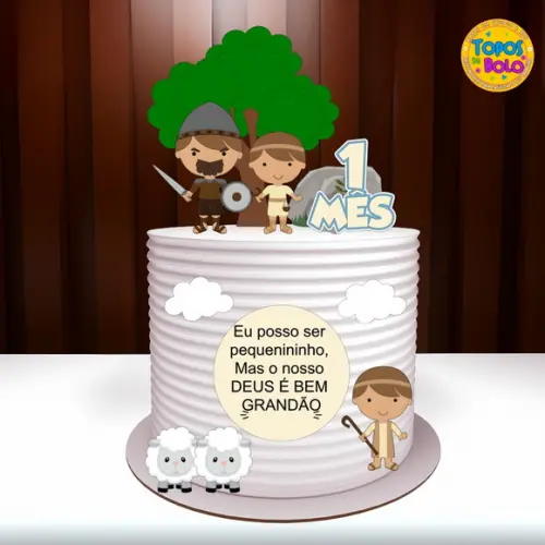 Arquivo de Corte Topo de Bolo Davi e Golias