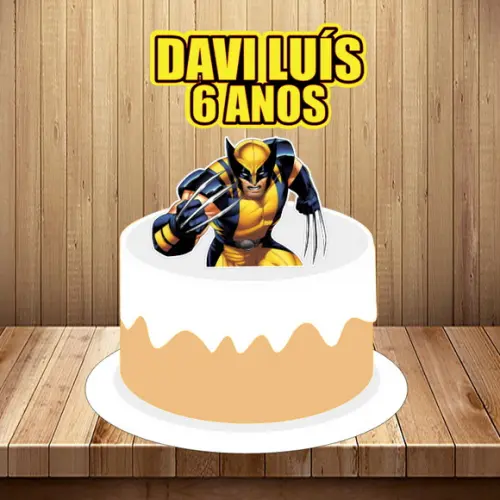 Topo de Bolo Wolverine - Arquivo Digital