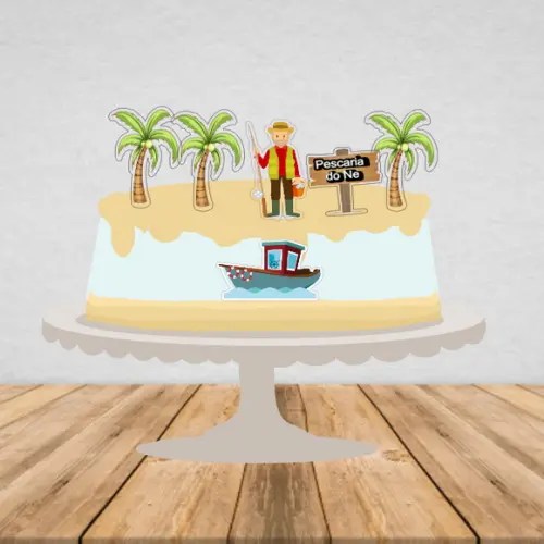Topo de Bolo Pescador - Arquivo Digital