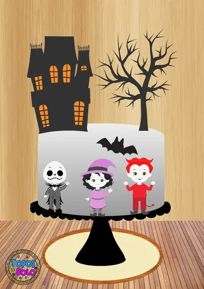 Arquivo de Corte Topo de Bolo Halloween 22