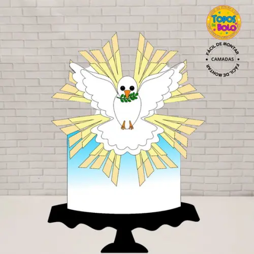 Arquivos de Corte Topo de Bolo Pomba Espirito Santo