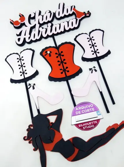 Arquivo de Corte Topo de Bolo Chá de Lingerie 01