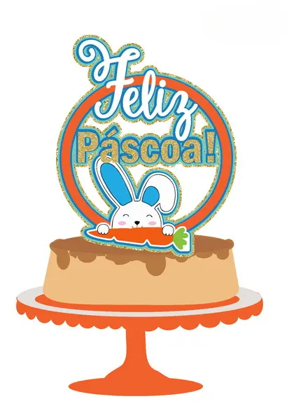 Arquivo de Corte Topo de Bolo Feliz Páscoa 05