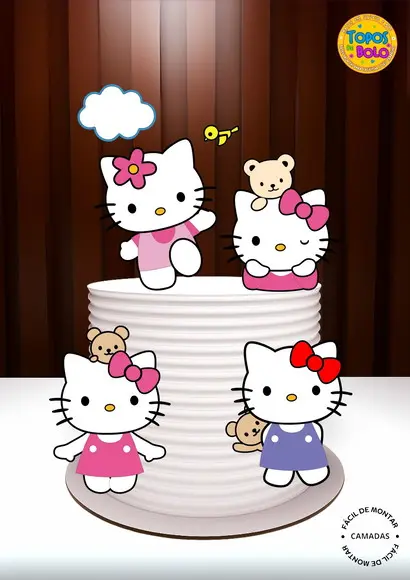 Arquivo de Corte Topo de Bolo Hello Kitty