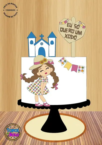 Arquivo de Corte Topo de Bolo Boneca Xodo
