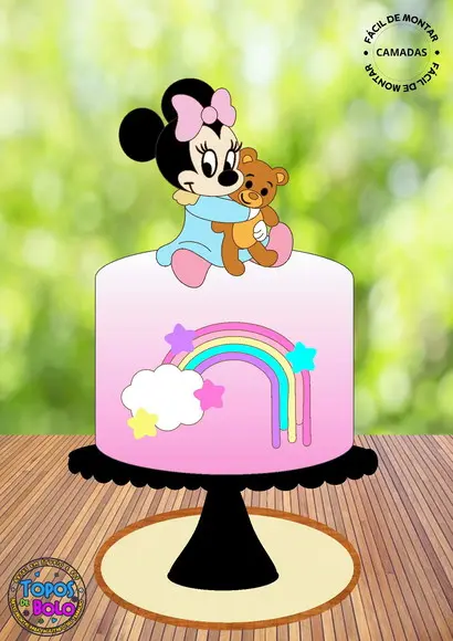 Arquivo de Corte Topo de Bolo Minnie Baby