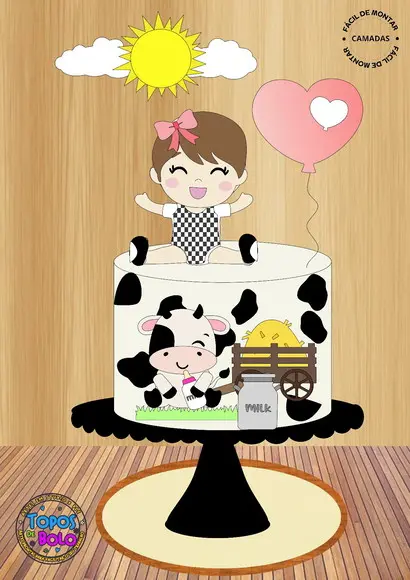 Arquivos de Corte Topo de Bolo I Love Milk 02