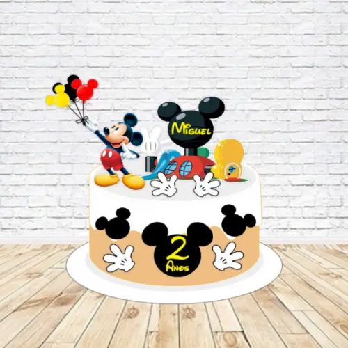 Topo de Bolo Mickey Bexiga - Arquivo Digital