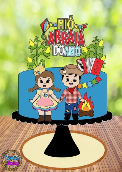 Arquivo de Corte Topo de Bolo Mió Arraia do Ano