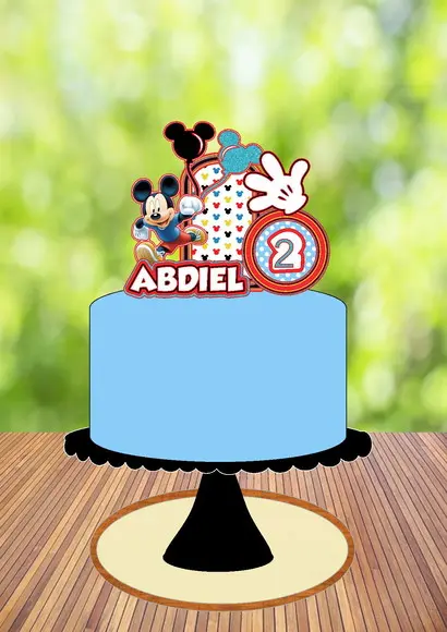 Topper Cake Mickey - Arquivo Digital