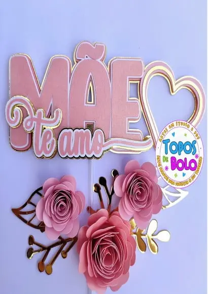 Arquivo de Corte Topo de Bolo Dia das Mãe 06