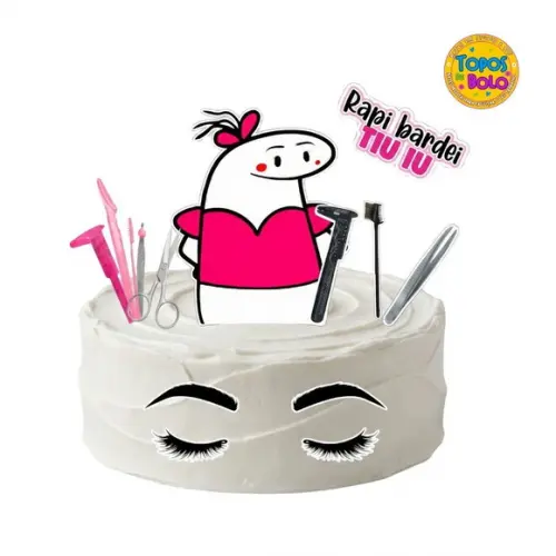 Arquivo Topo de Bolo Designer de Sobrancelha Flork