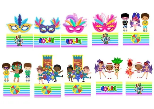 Combo 10 Topos Carnaval