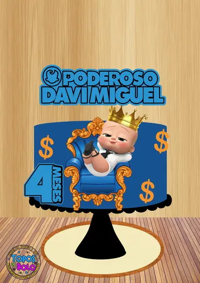 Arquivo de Corte Topo de Bolo Poderoso Chefinho Reizinho