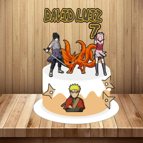 Topo de Bolo Naruto Shippuden - Arquivo Digital