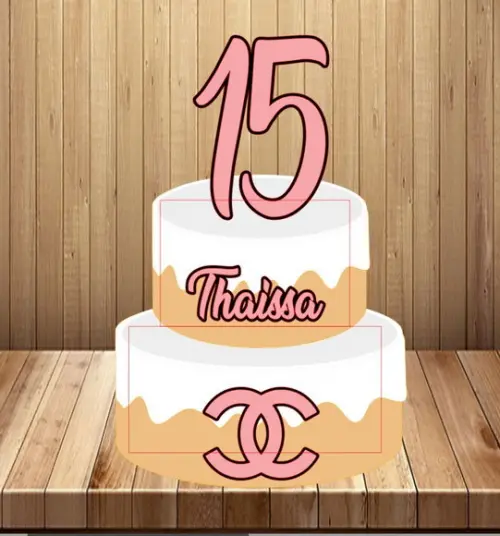 Topo de Bolo 15 Anos - Arquivo Digital