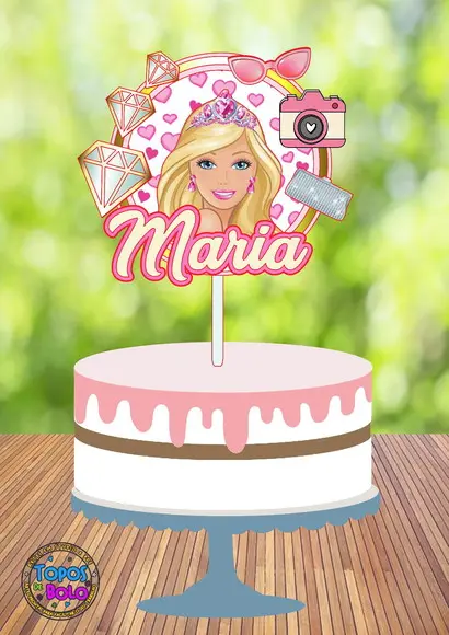 Arquivo de Corte Topo de Bolo Barbie 03