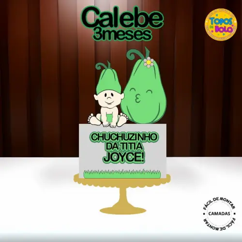 Arquivo de Corte Topo de Bolo Bebês Chuchu