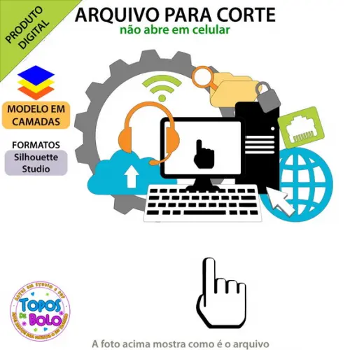 Arquivos de Corte Topo de Bolo Suporte Informática