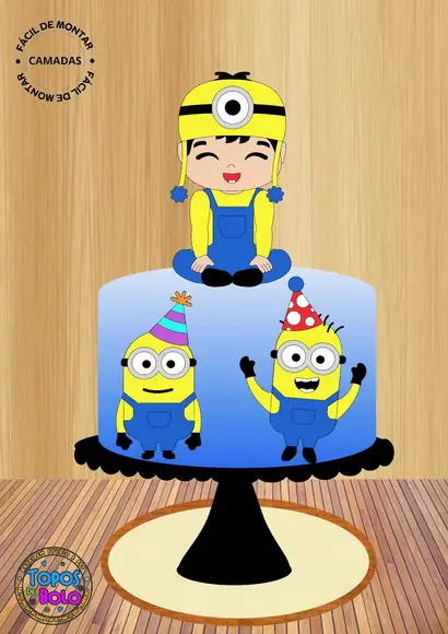 Arquivo de Corte Topo de Bolo Minion Baby