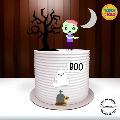 Arquivo de Corte Topo de Bolo Zumbi Baby Fofo