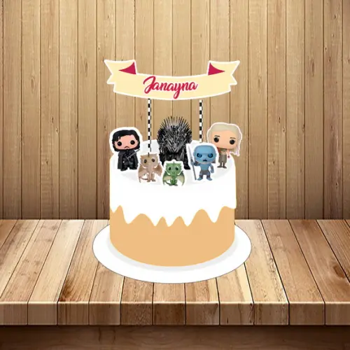 Topo de Bolo Game Of Thrones Cute - Arquivo Digital