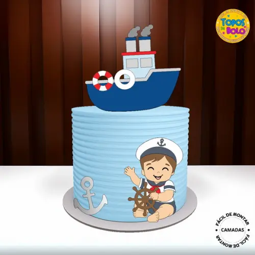 Arquivo de Corte Topo de Bolo Marinheiro Baby 03
