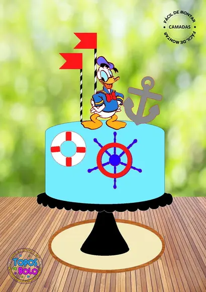Arquivo de Corte Topo de Bolo Pato Donald