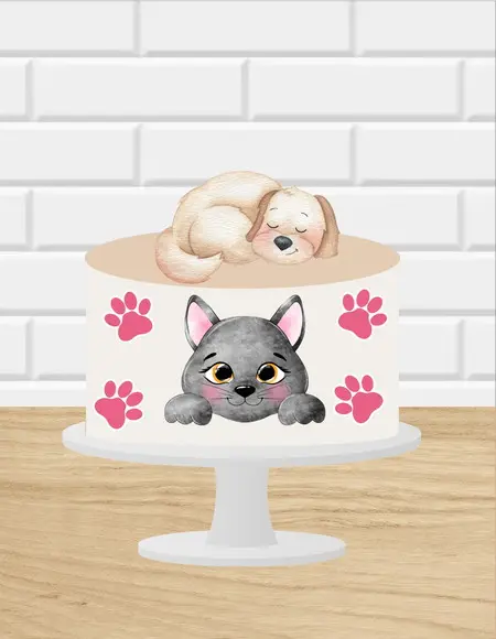 Arquivo de Corte Topo de Bolo Pet Cute