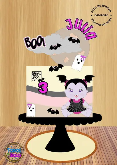 Arquivo de Corte Topo de Bolo Baby Vampirinha Cute