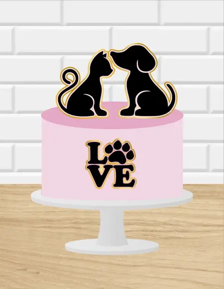 Arquivo de Corte Topo de Bolo Pets Love