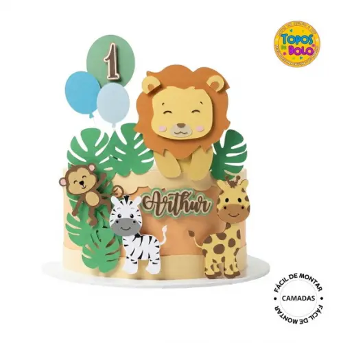 Arquivo de Corte Topo de Bolo Safari Cute