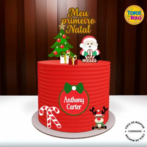 Arquivo de Corte Topo de Bolo Meu Primeiro Natal 04