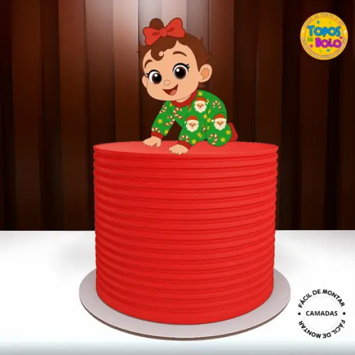 Arquivo de Corte Topo de Bolo Baby Pijama Natal
