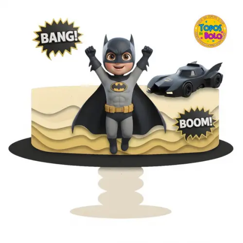 Arquivo de Corte Topo de Bolo Menino Batman