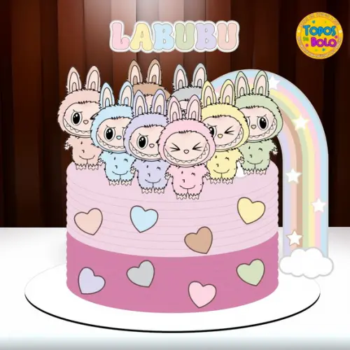 Arquivo de Corte Topo de Bolo Labubu 09