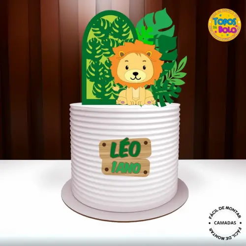 Arquivo de Corte Topo de Bolo Leão 01