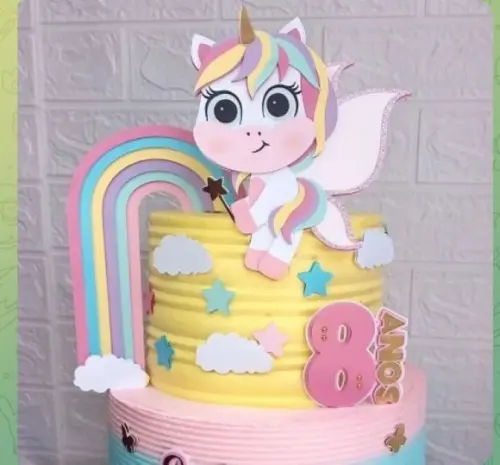 Arquivo de Corte Topo de Bolo Unicornio 03