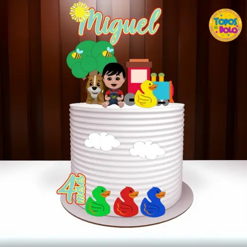 Arquivo de Corte Topo de Bolo Bento e Totó 01