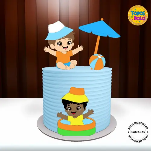 Arquivo de Corte Topo de Bolo Bebê Piscina